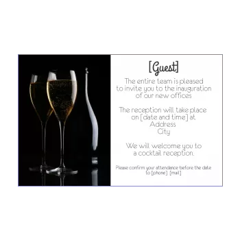 inauguration invitation bottle shop champagne black local alcohol 
