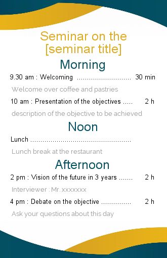 Card Invitation Meeting Program Seminar free template