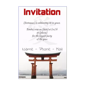 birthday card invitation party japan 