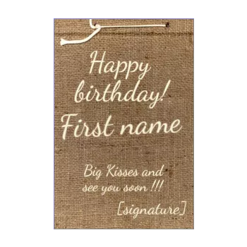 happy birthday card brown 