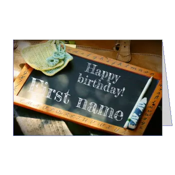 Happy Birthday Card Black Brown virtual