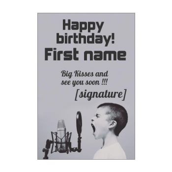 Boy's Birthday Card free printable template or send online