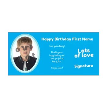 happy birthday card blue boy kid 