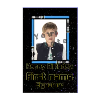 happy birthday card kid space star 