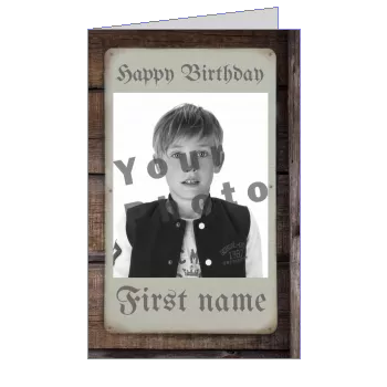 Boy Cowboy Kid with photo template