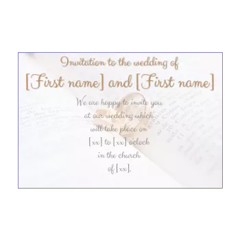 wedding announcement invitation ring book white 