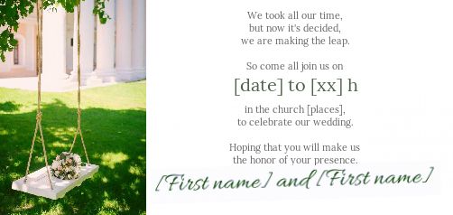 Wedding Announcement free template
