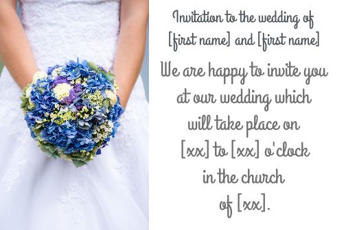 Wedding Announcement Flower virtual free