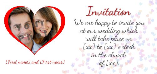 Wedding Announcement with photo virtual