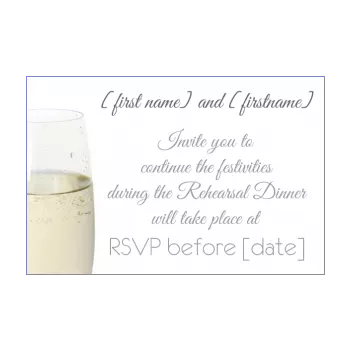 wedding card invitation dinner champagne white alcohol 