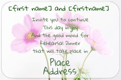 Wedding Dinner Flower virtual free