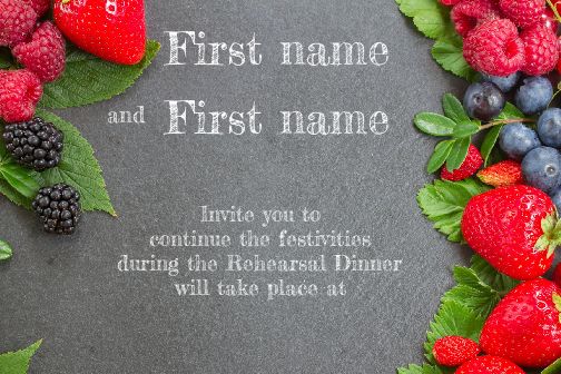 Wedding Dinner Fruit free template