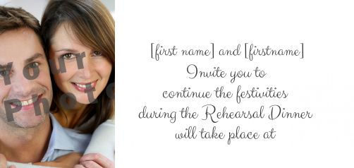 Wedding Dinner with photo template