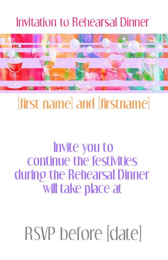 Wedding Dinner Alcohol free template