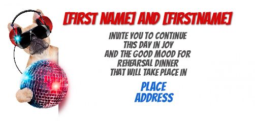 Funny Wedding Dinner Dog virtual free