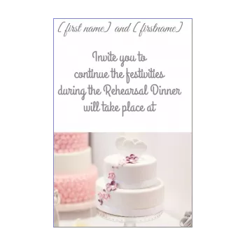wedding card invitation dinner cake white 