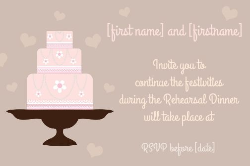 Wedding Dinner Cake virtual free