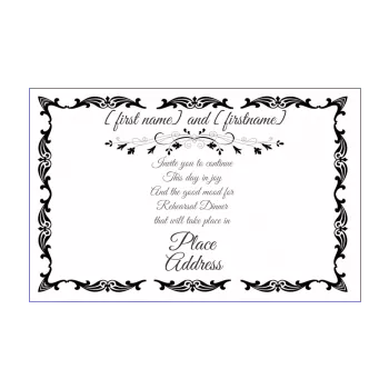 wedding card invitation dinner black white 