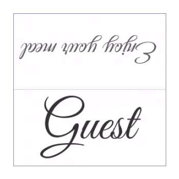 label place card table elegant white 