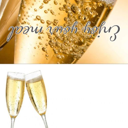 Label Place Card Champagne Table template