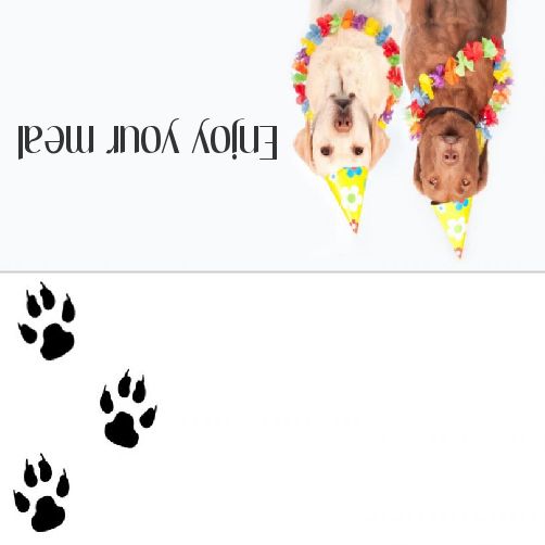 Label Place Card Table Dog template