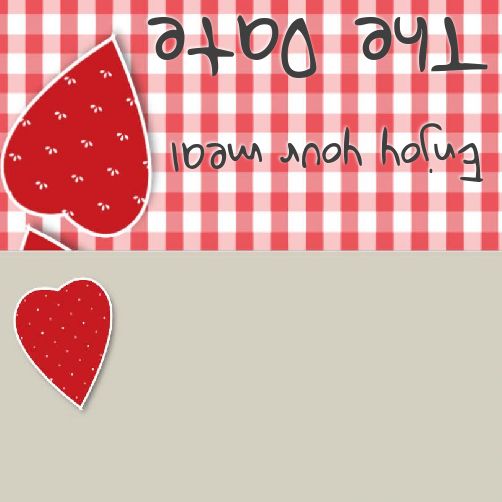 Label Place Card Table Heart template