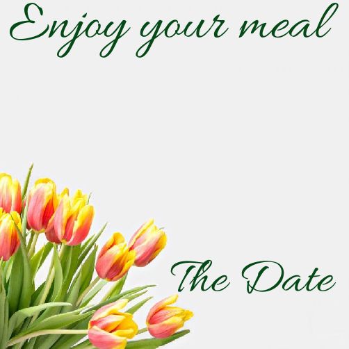 Label Place Card Table Flower template