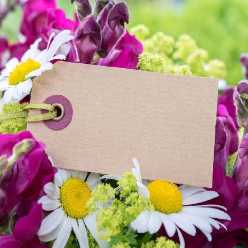 Label Place Card Table Flower template