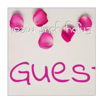 label place card table flower mauve 