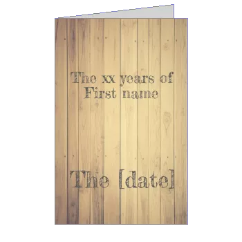 Birthday Menu Brown White Wood template