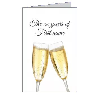 Birthday Menu Champagne Alcohol template