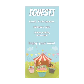 birthday menu blue cake sky 