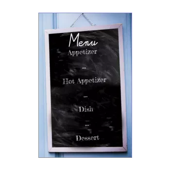 menu communion black blue slate 