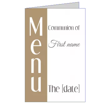 Menu Communion Table Brown template