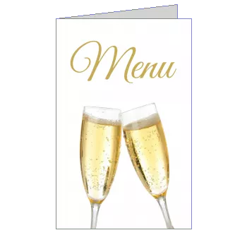 Menu Champagne Communion White Wine template