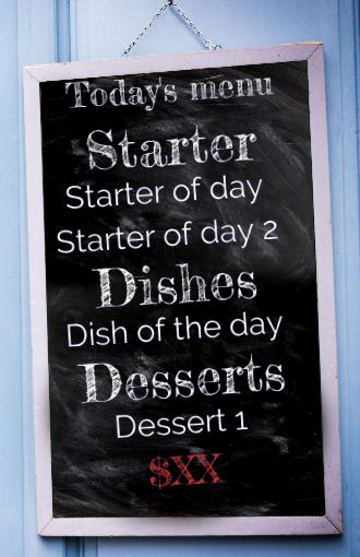 Card Menu Restaurant Blue Slate free template