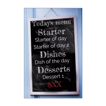 card menu restaurant blue slate 