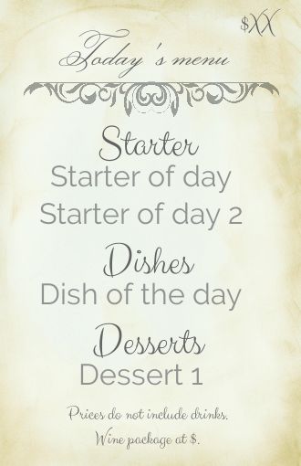 Card Menu Restaurant Elegant Letter free template