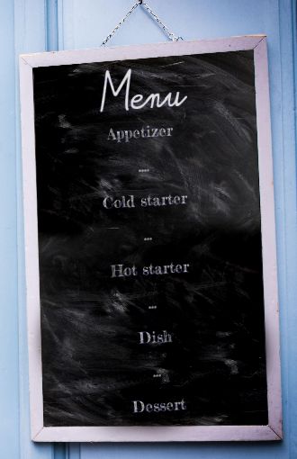 Wedding Menu Blue Slate free template