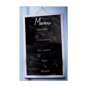 wedding menu blue slate 