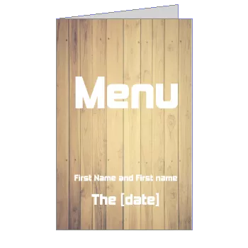 Wedding Menu Wood template