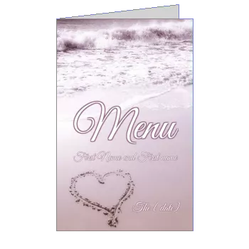 Wedding Menu Beach template