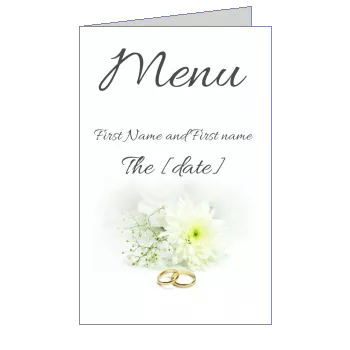 Wedding Menu Flower template