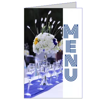 Wedding Menu Flower template