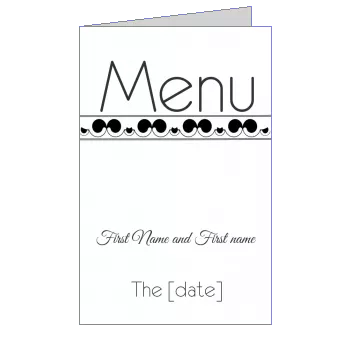 Wedding Menu template