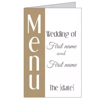 Wedding Menu template