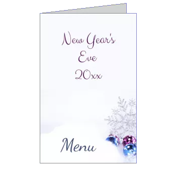 Menu New Year Dinner Party template