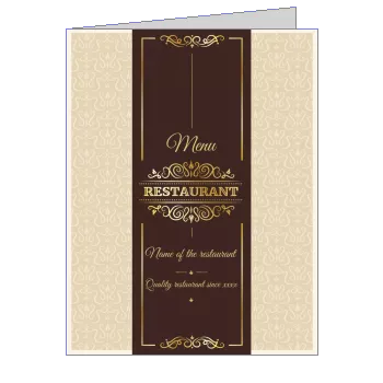 Menu Restaurant Brown Elegant Yellow template