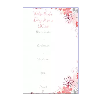 menu valentine s day flower rose 