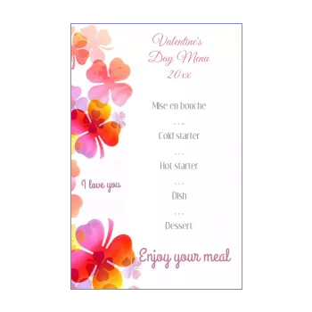 menu valentine s day flower mauve red rose 